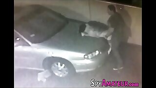 Caught this couple fuck on the hood of car on SpyAmateur.com