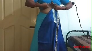 desi Indian  tamil aunty telugu aunty kannada aunty  malayalam aunty Kerala aunty hindi bhabhi horny cheating become man vanitha wearing saree showing big bosom and shaved pussy Aunty Changing Dress ready for party and Making Video