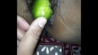 Desi tie the knot gnawing away cucumber